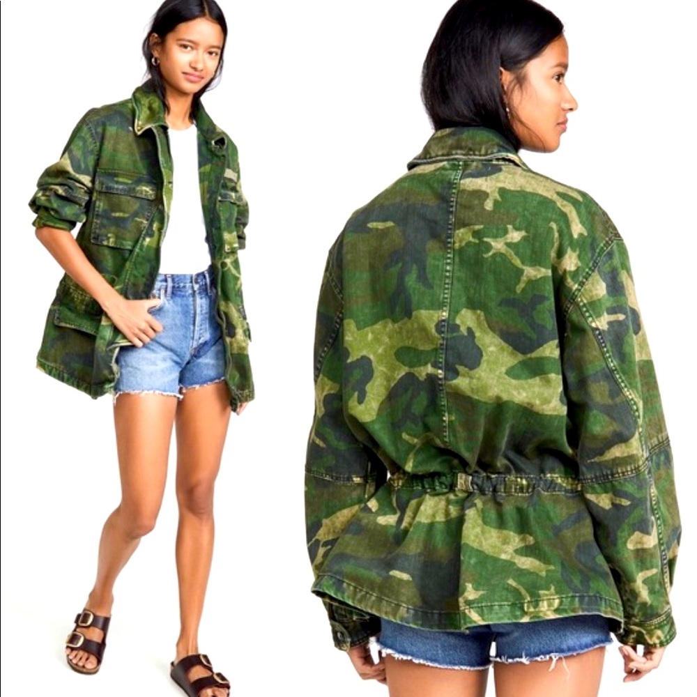 Free People Seize the Day Camo Jacket
